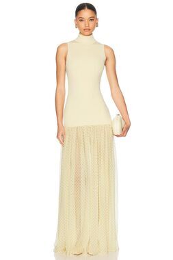 Helsa Costanza Gown In Butter Yellow Size XL $398